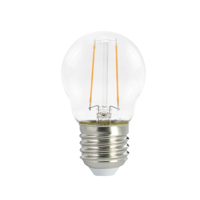 LED FILAMENT G45 4,5W 4000K 360° 198-250V AC 470LM RA80 E27 2YEARS CLEAR 78X45mm