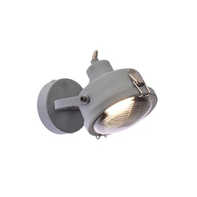 NETTO WALL MOUNTED LIGHTING 1ΧGU10 GREY METALLIC D12X19CM MORFEAS