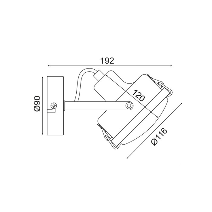 NETTO WALL MOUNTED LIGHTING 1ΧGU10 GREY METALLIC D12X19CM MORFEAS