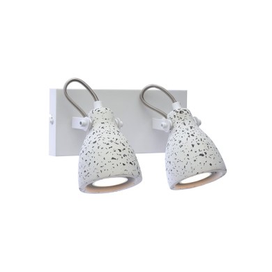 NETTO WALL MOUNTED LIGHTING 2ΧGU10 WHITE TERRAZZO 23X15X18CM DINO