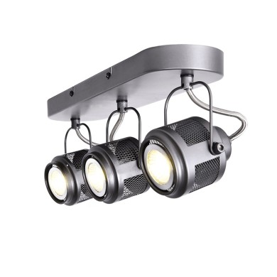 NETTO WALL MOUNTED LIGHTING 3ΧGU10 GREY METALLIC 43Χ10Χ16CM KRYPTON