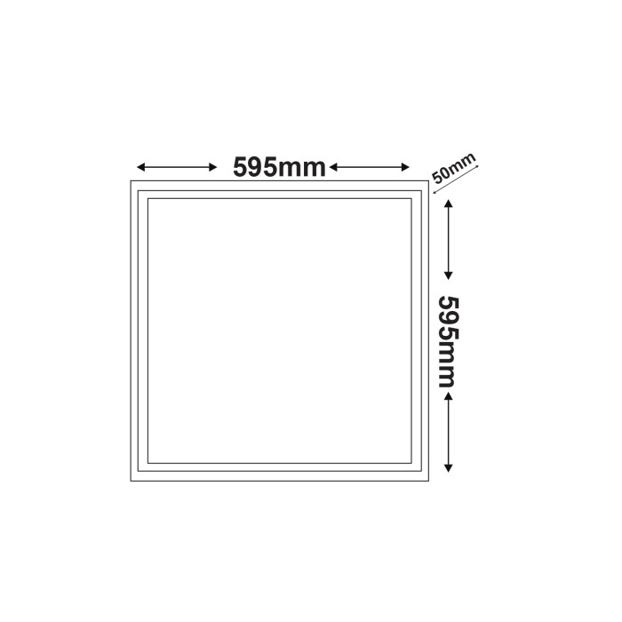 Υ/Κ LED PANEL 40W 595X595X50mm 3000K 3450Lm 230V AC Ra80