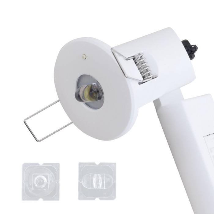 NON-MAINTAINED EMERGENCY LED LUMINAIRE 1W 3HRS 135LM 160˚ 6000K 230V WITH TEST BUTTON, GREEN INDICAT