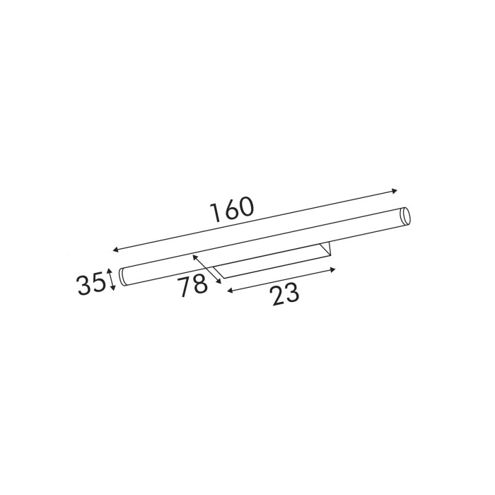 LYNEE-ΦΩΤΙΣΤΙΚΟ ΕΠΙΤΟΙΧΙΟ ΜΠΡΟΝΖΕ ΑΛΟΥΜΙΝΙΟΥ LED SMD 16W CCT ΔΙΑΚΟΠΤΗΣ  1700LM IP20 610x78x60mm