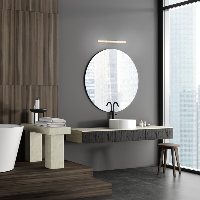 LYNEE-ΦΩΤΙΣΤΙΚΟ ΕΠΙΤΟΙΧΙΟ ΜΠΡΟΝΖΕ ΑΛΟΥΜΙΝΙΟΥ LED SMD 16W CCT ΔΙΑΚΟΠΤΗΣ  1700LM IP20 610x78x60mm