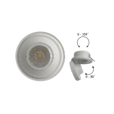 Υ/Κ ΣΠΟΤ ΧΩΝ. ΛΕΥΚΟ ΜΑΤ 10W COBEPISTARLED 4000K 750LM 0-359 0-80