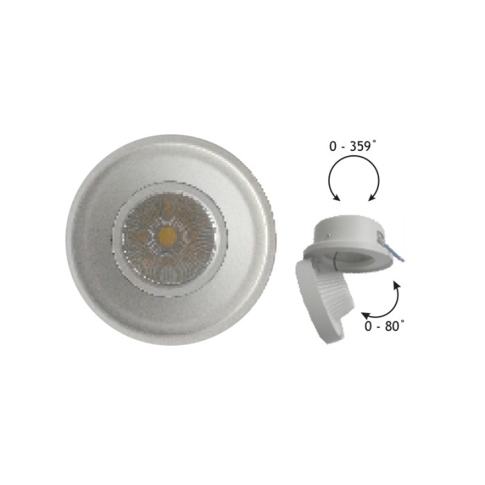 Υ/Κ ΣΠΟΤ ΧΩΝ. ΛΕΥΚΟ ΜΑΤ 10W COBEPISTARLED 4000K 750LM 0-359 0-80