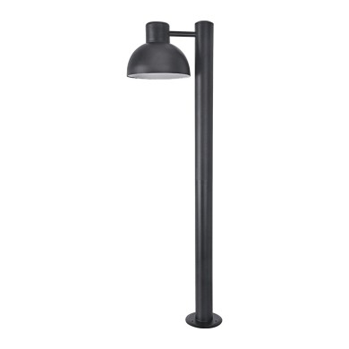 SAND BLACK LUMINAIRE BERO 1XE27 MAX.10W LED IP44 WITH POLE & OPAL PC DIFFUSER 