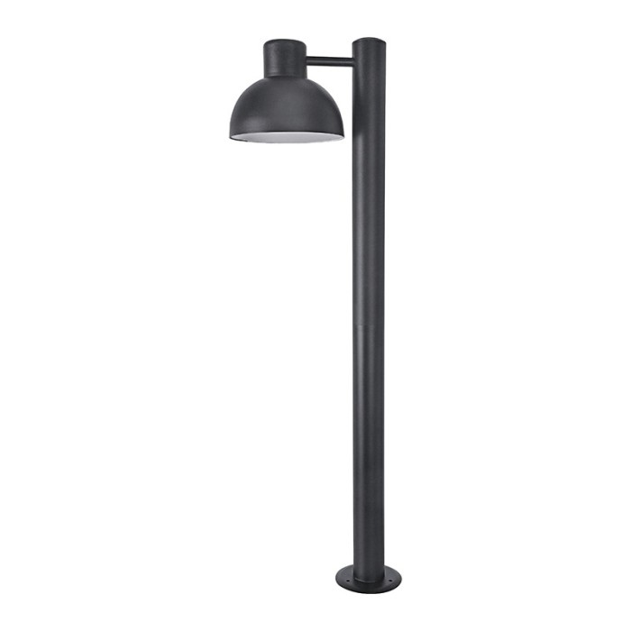 SAND BLACK LUMINAIRE BERO 1XE27 MAX.10W LED IP44 WITH POLE & OPAL PC DIFFUSER 
