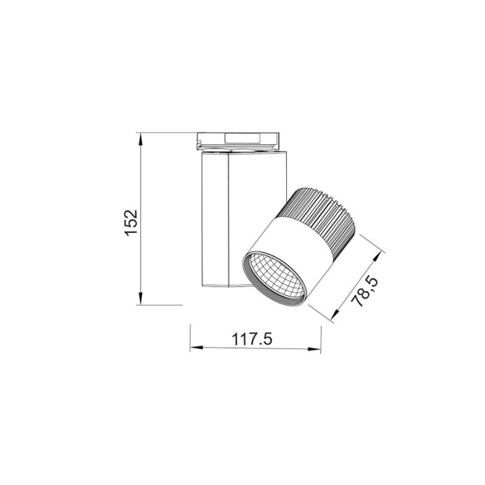 WHITE LED COB ΦΩΤΙΣΤΙΚΟ ΡΑΓΑΣ 15W 4000K 2ΣΥΡΜΑΤΑ 36° 1150LM 230V AC Ra80