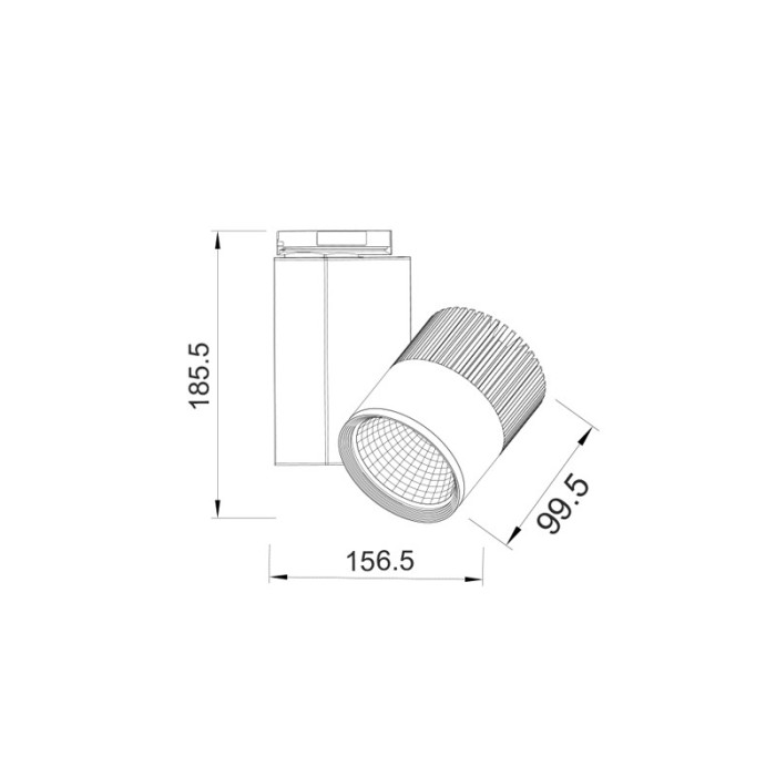 WHITE LED COB ΦΩΤΙΣΤΙΚΟ ΡΑΓΑΣ 30W 4000K 2ΣΥΡΜΑΤΑ 36° 2250LM 230V AC Ra80
