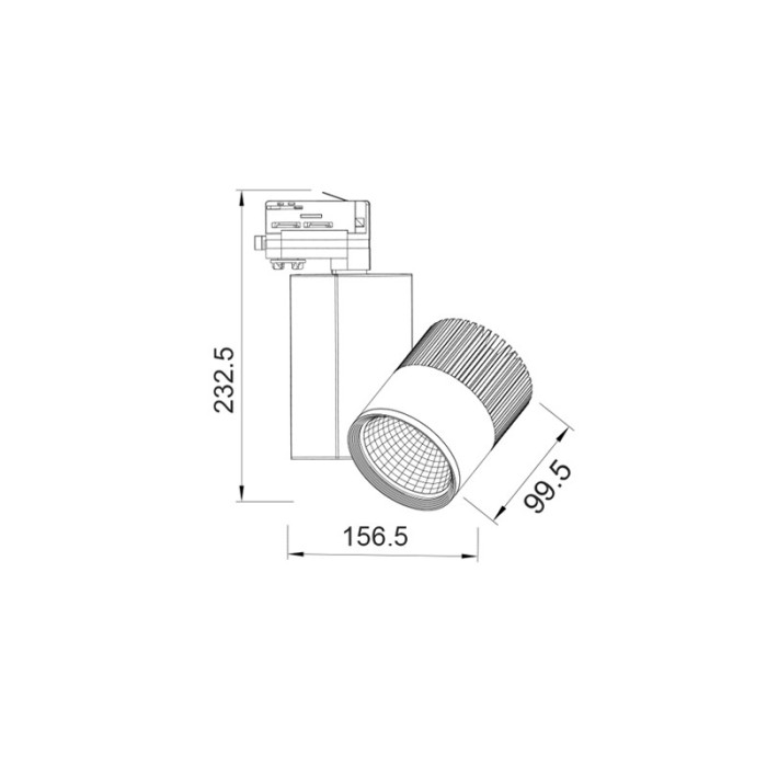 WHITE LED COB ΦΩΤΙΣΤΙΚΟ ΡΑΓΑΣ 30W 4000K 4 ΣΥΡΜΑΤΑ 36° 2250LM 230V AC Ra80
