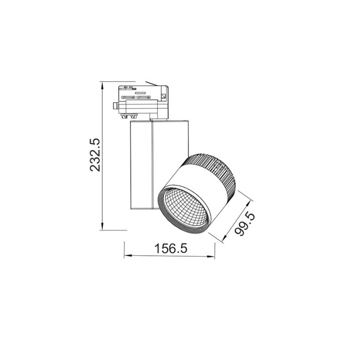 GREY LED COB ΦΩΤΙΣΤΙΚΟ ΡΑΓΑΣ 45W 3000K 4 ΣΥΡΜΑΤΑ 36° 3200LM 230V AC Ra80