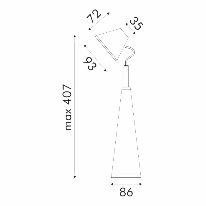 DESK LAMP BLACK ABS LED SMD 6W 300LM 4000Κ IP20
