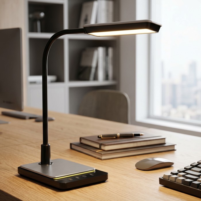 DESK LAMP BLACK ABS LED SMD 7W CCT 3000K-4000K-6000K IP20
