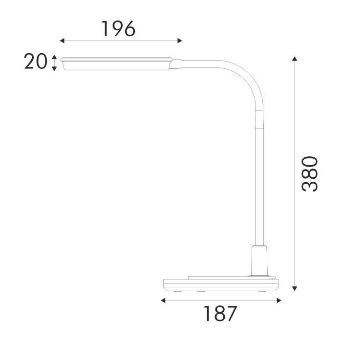 DESK LAMP BLACK ABS LED SMD 7W CCT 3000K-4000K-6000K IP20
