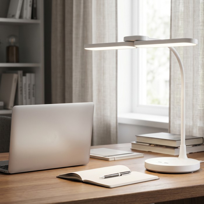 DESK LAMP BLACK ABS+ SILICONE LED SMD 8W 300LM  CCT 3000K-3800K-5700K IP20
