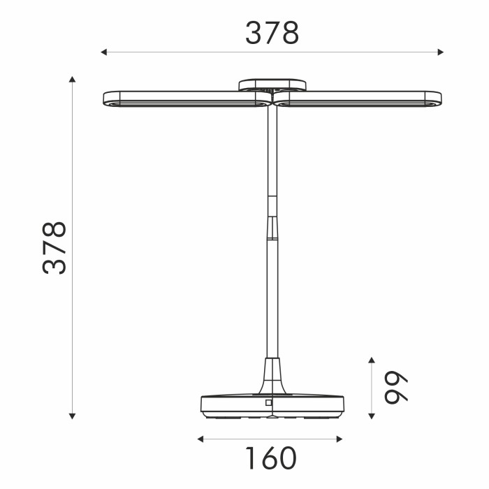 DESK LAMP  WHITE ABS+ SILICONE LED SMD 8W 300LM CCT 3000K-3800K-5700K IP20
