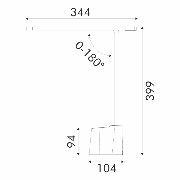 ACA BL1046ULG LED DESK LAMP GREY 8W CCT 3000K/3800K/5700K 300LM


