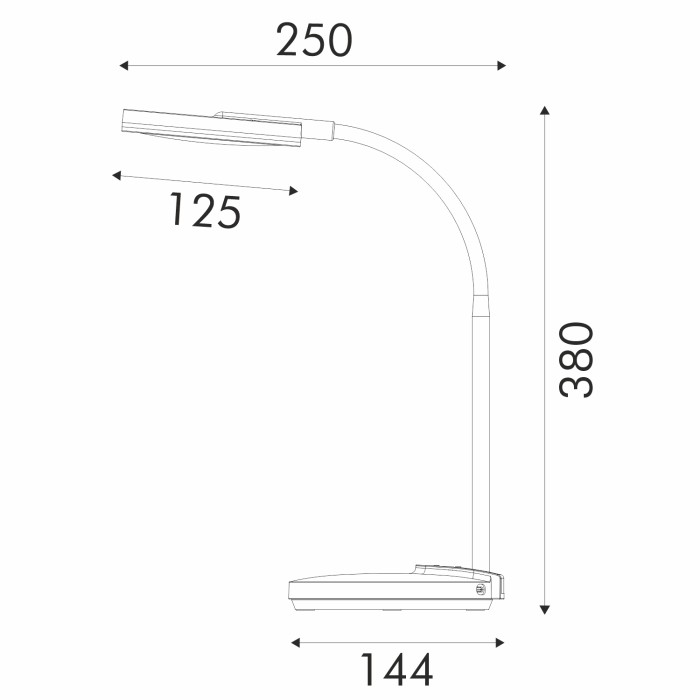 DESK LAMP BLACK ABS+ SILICONE LED SMD 8W 300LM  CCT 3000K-3800K-5700K  IP20
