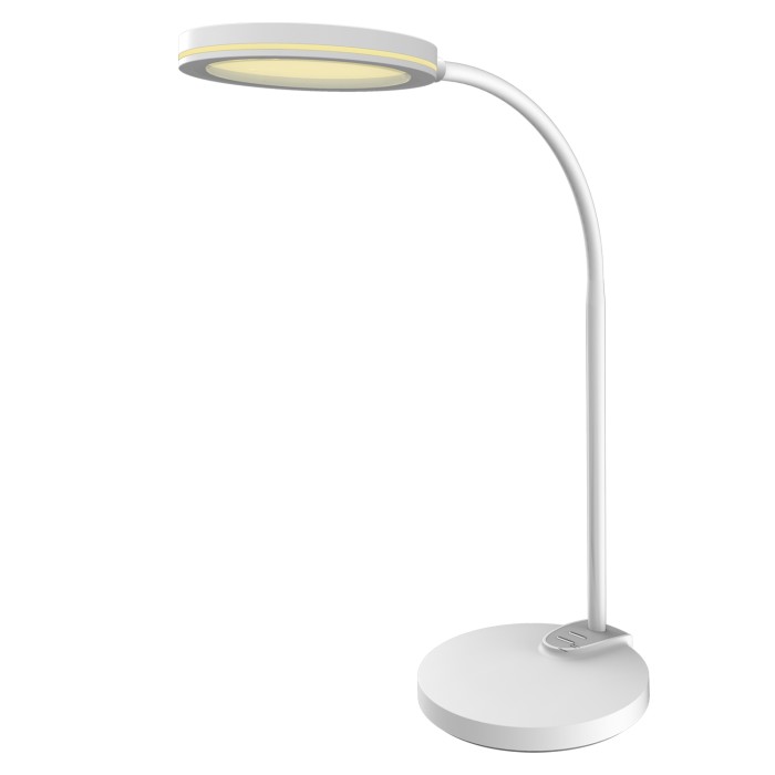 DESK LAMP WHITE ABS+ SILICONE LED SMD 8W 300LM  CCT 3000K-3800K-5700K IP20
