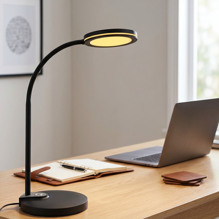 DESK LAMP WHITE ABS+ SILICONE LED SMD 8W 300LM  CCT 3000K-3800K-5700K IP20
