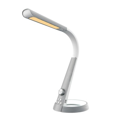 DESK LAMP SILVER ABS LED SMD 8W 450LM CCT 3000K-4300K-6000K IP20
