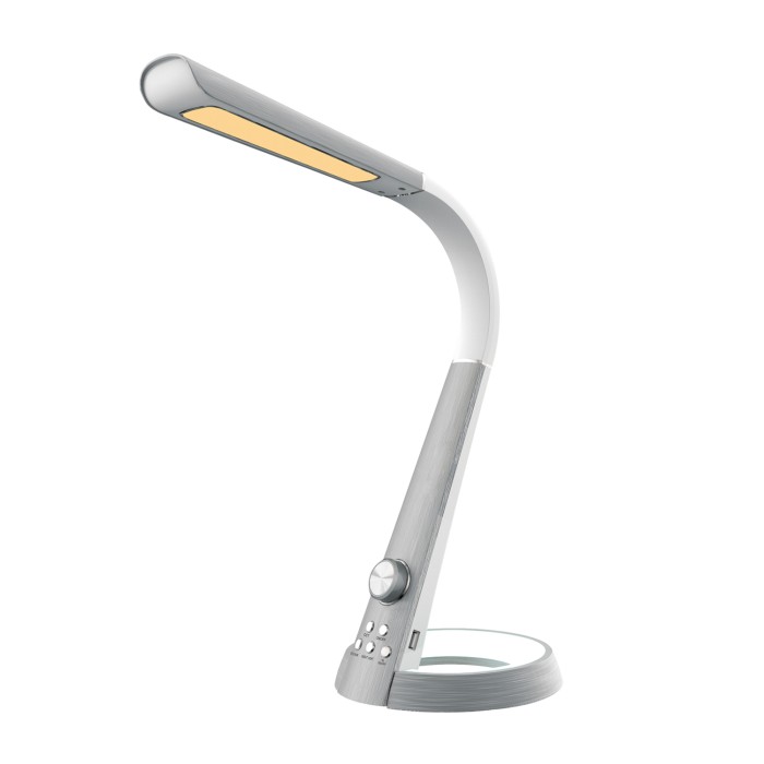 DESK LAMP SILVER ABS LED SMD 8W 450LM CCT 3000K-4300K-6000K IP20
