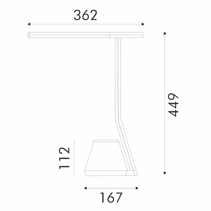 DESK LAMP WHITE ABS LED SMD 7W 450LM CCT 3000K-4300K-6000K IP20
