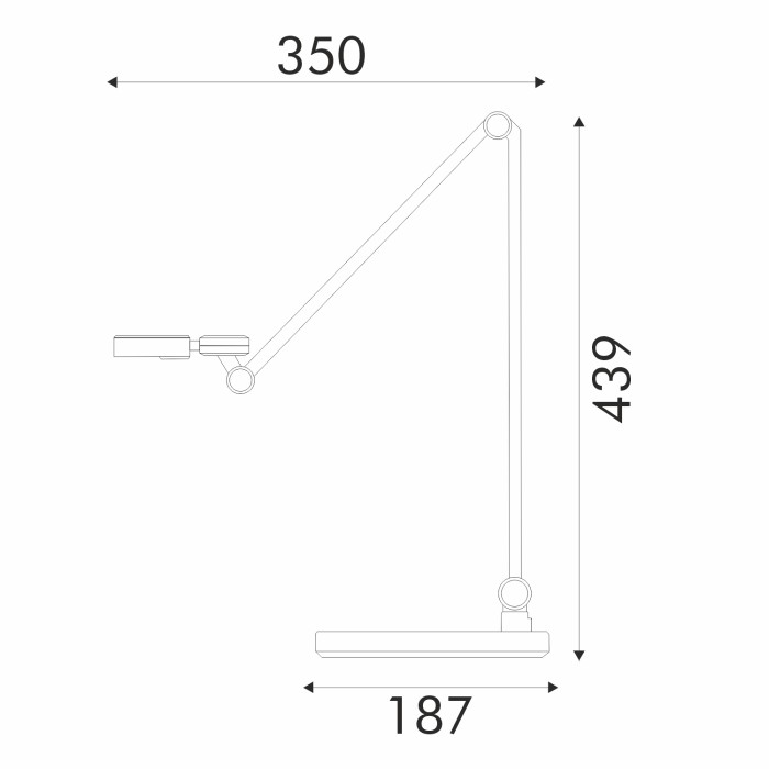 DESK LAMP BLACK ABS LED SMD 9W  500LM CCT 3000K-4000K-6000K IP20
