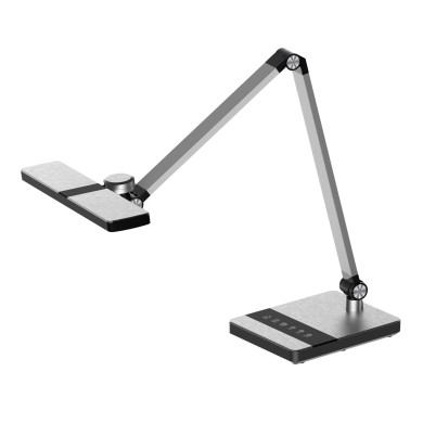 DESK LAMP SILVER ABS LED SMD 9W  500LM CCT 3000K-4000K-6500K IP20
