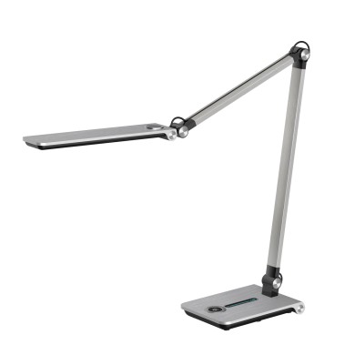 DESK LAMP SILVER ALUMINUM + ABS LED SMD 9W 600LM CCT 3000K-4000K-5700K IP20
