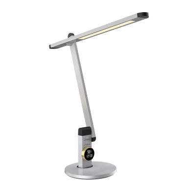 DESK LAMP SILVER ALUMINUM + ABS LED SMD 12W 560LM CCT 3000K-3800K-5700K IP20
