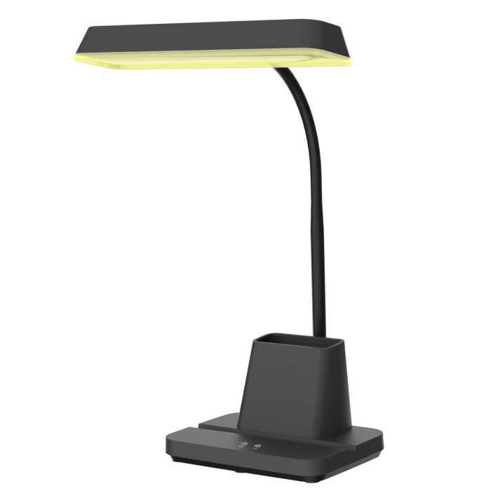DESK LAMP BLACK ABS+ SILICONE LED SMD 8W 300LM  CCT 3000K-4000K-6100K IP20
