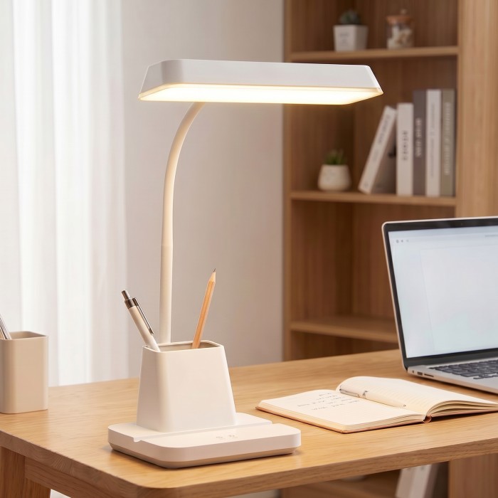 DESK LAMP BLACK ABS+ SILICONE LED SMD 8W 300LM  CCT 3000K-4000K-6100K IP20
