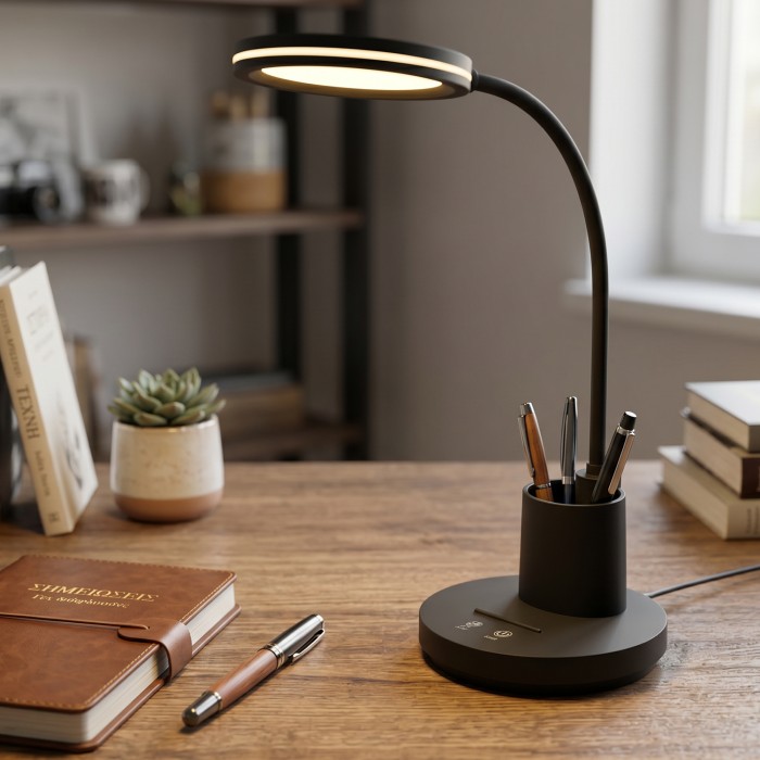 DESK LAMP WHITE  ABS+ SILICONE LED SMD 8W 300LM  CCT 3000K-3800K-5700K IP20
