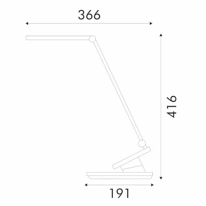 DESK LAMP METALLIC GREY ABS LED SMD 10W 550LM CCT 3000K-4000K-5700K IP20
