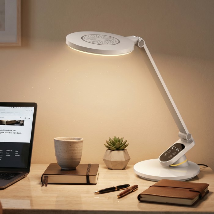 DESK LAMP WHITE ABS LED SMD 10W  550LM CCT 3000K-4000K-5700K IP20
