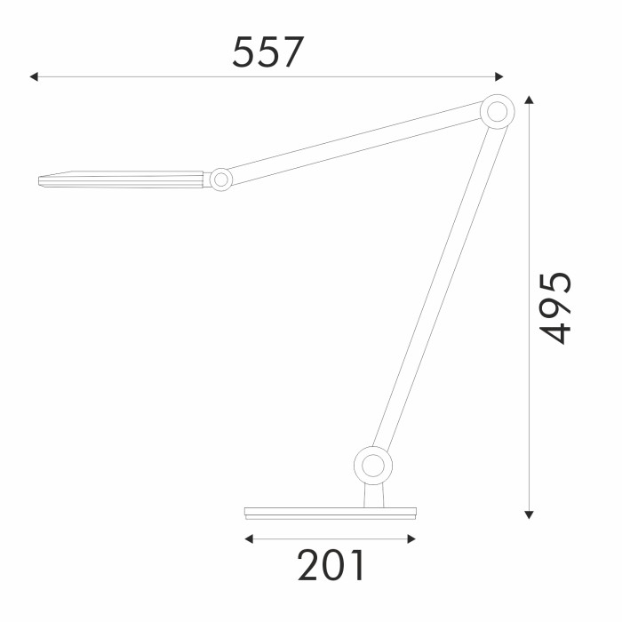 DESK LAMP BLACK ABS LED SMD 9W  550LM CCT 3000K-4300K-6000K IP20
