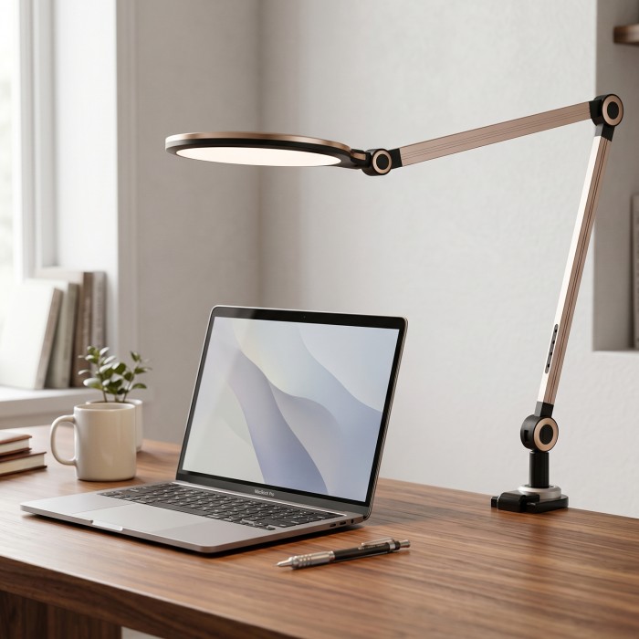 DESK LAMP GOLD ABS LED SMD 9W 500LM CCT 3000K-4000K-6000K IP20
