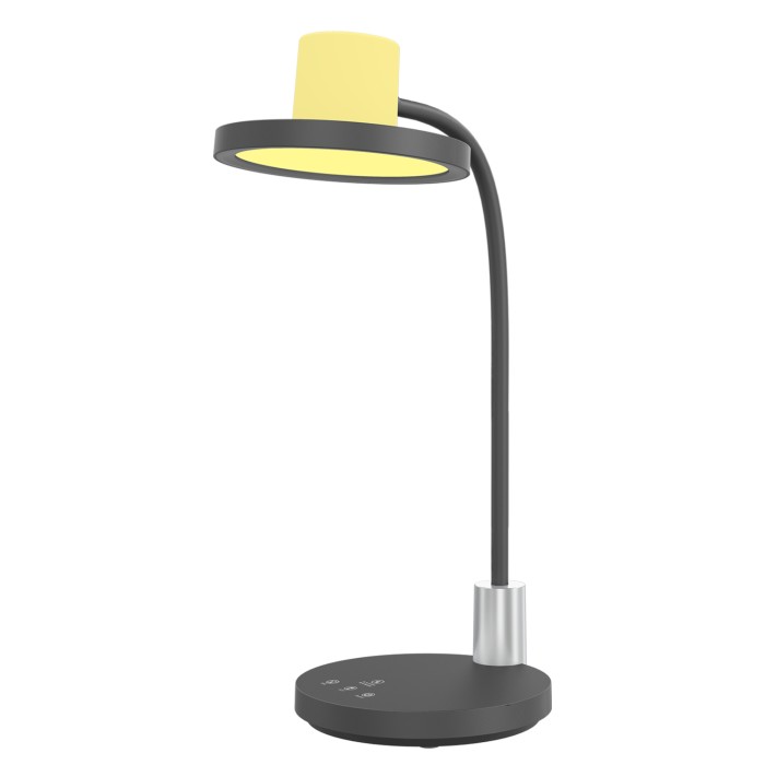 DESK LAMP BLACK  ABS + SILICONE LED SMD 10W CCT 3000K-3800K-5700K IP20
