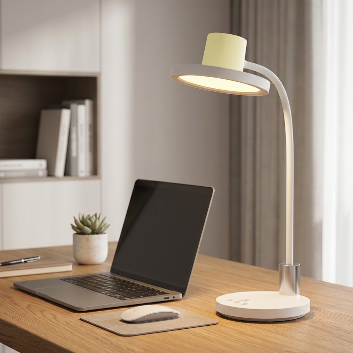 DESK LAMP BLACK  ABS + SILICONE LED SMD 10W CCT 3000K-3800K-5700K IP20

