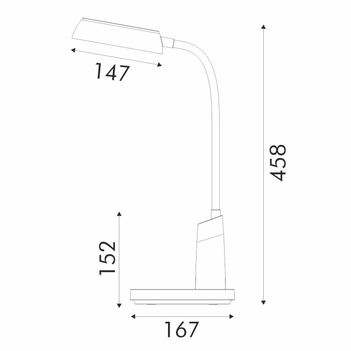 DESK LAMP BLACK ABS+ SILICONE LED SMD 10W 500LM CCT 3000K-3800K-5700K  IP20
