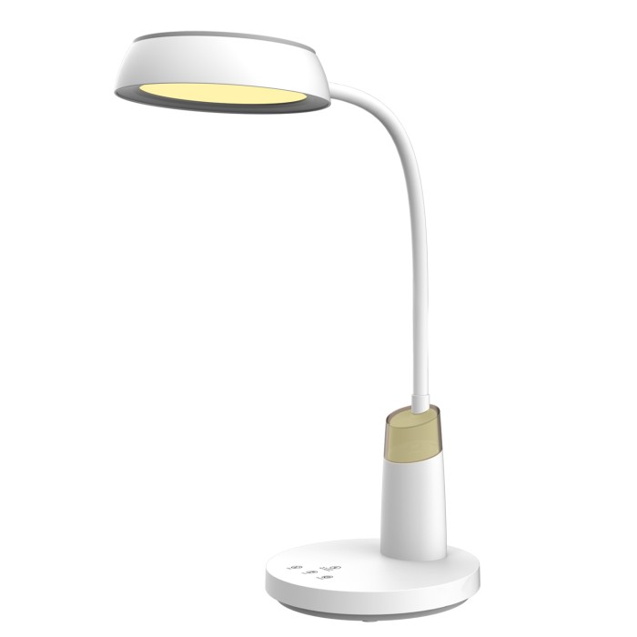 DESK LAMP WHITE ABS+ SILICONE LED SMD 10W 500LM  CCT 3000K-3800K-5700K IP20
