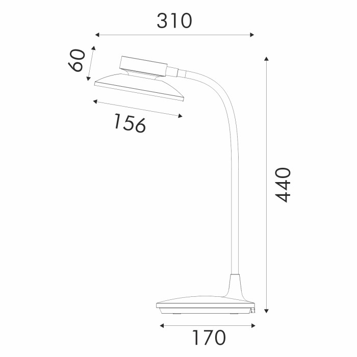 DESK LAMP WHITE ABS+ SILICONE LED SMD 10W 500LM CCT 3000K-3800K-5700K IP20
