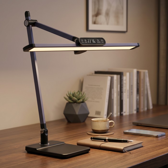 DESK LAMP METALLIC GREY  ALUMINUM + ABS LED SMD 12W 600LM CCT 3000K-3800K-5700K IP20
