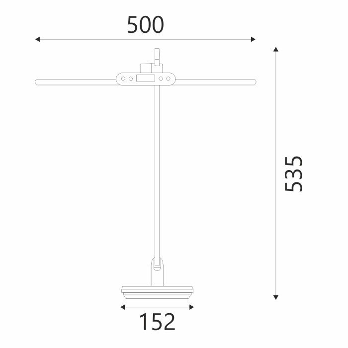 DESK LAMP METALLIC GREY  ALUMINUM + ABS LED SMD 12W 600LM CCT 3000K-3800K-5700K IP20
