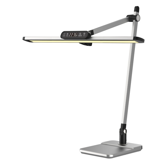 DESK LAMP SILVER  ALUMINUM + ABS LED SMD 12W 600LM CCT 3000K-3800K-5700K IP20
