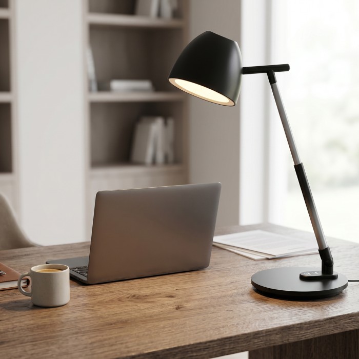 DESK LAMP BLACK ALUMINUM & ABS LED SMD 8W 580LM CCT 3000K-4100K-6300K IP20
