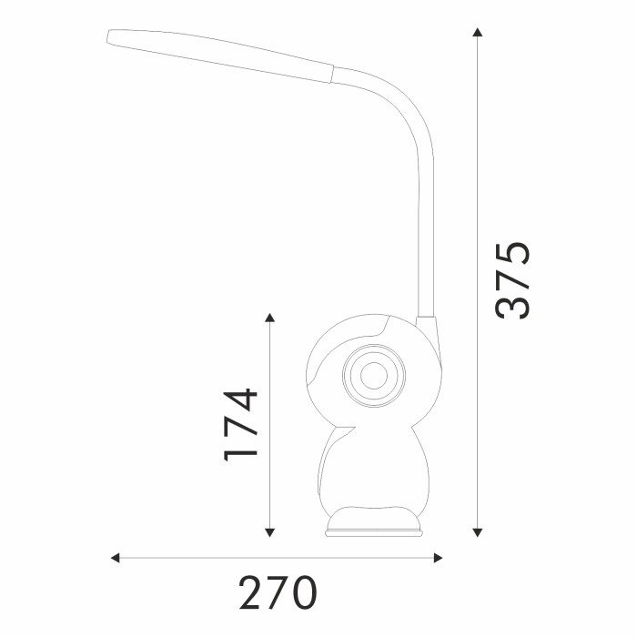 DESK LAMP WHITE ABS+SILICON LED SMD 9W 500LM CCT 2800K-6500K IP20
